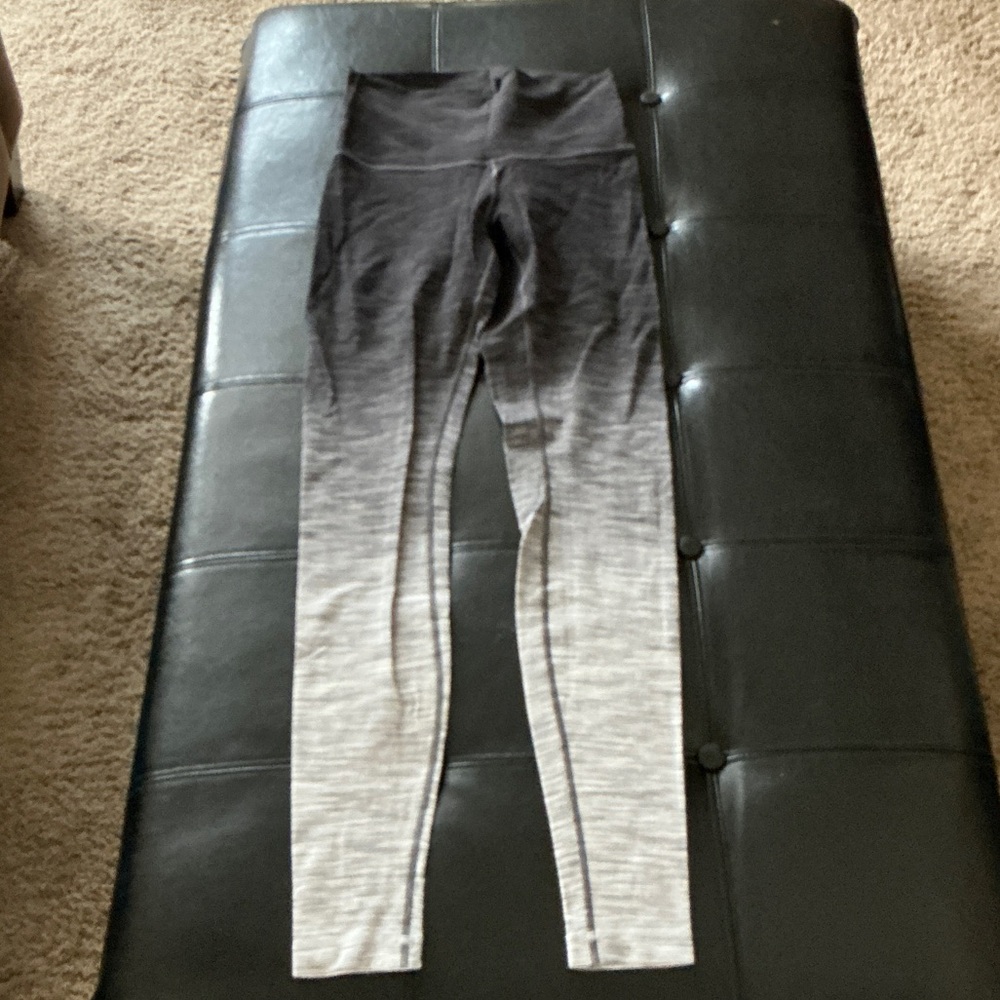 Lululemon Black and Gray Ombre Leggings